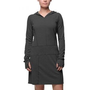 The North Face Women Mountain Culture Terry Dress Hooded Gray Athleisure Sz SP